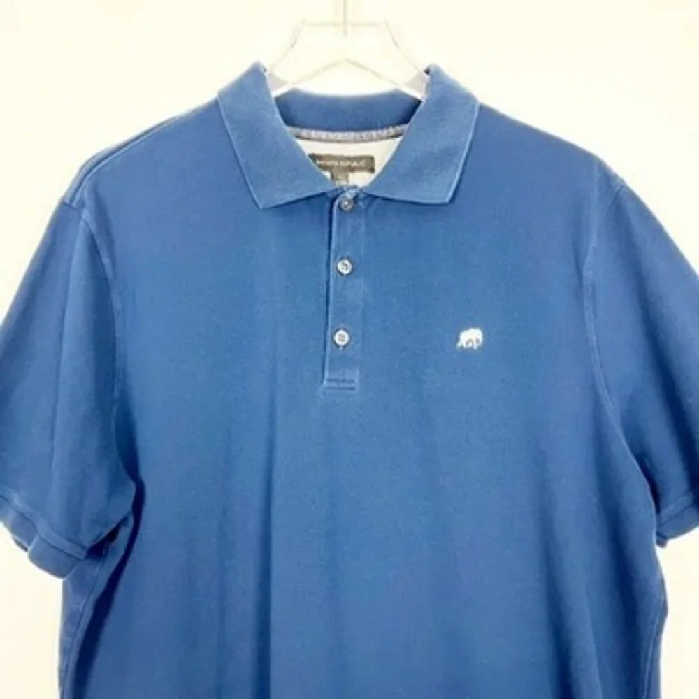 Banana Republic Polo Shirt Men's XL Navy Blue Short Sleeve Golf Preppy Casual